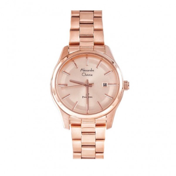 Alexandre Christie AC 1027 Full Rosegold Steel LDBRGLN